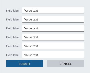 Example showing a form with two buttons that fill the width.