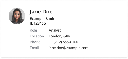 Contact Details Embedded in a Card